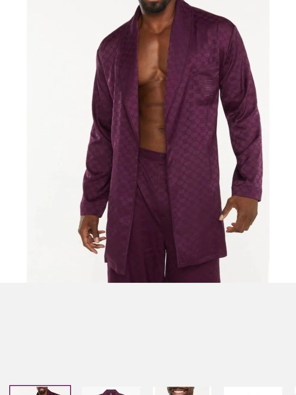 Men's Satin Lounge Robe